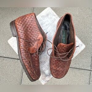 Vintage Cole Haan Woven Leather High Top Shoe Boot Size 6.5